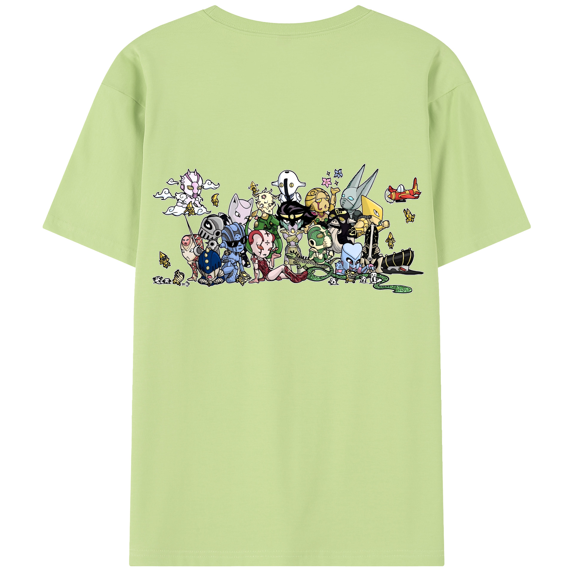 （画像用） ジョジョの奇妙な冒険 JoJo's Bizarre Adventure 綿100％半袖Tシャツ（背面プリント）
